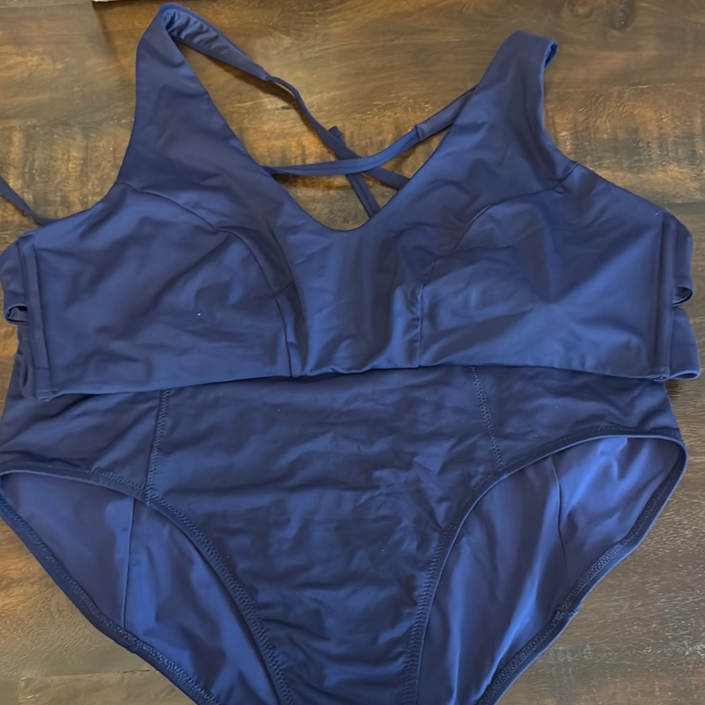Athleta navy blue bikini